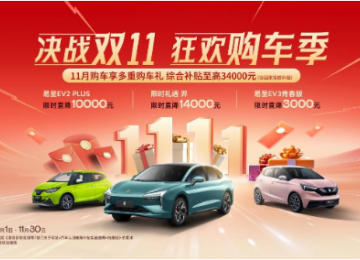 易至汽车引领“双11”风潮，超值购车福利享不停