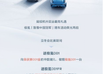 哈尔滨亚冬会今晚开幕！极氪官宣“致敬中国冠军”亚冬礼遇活动